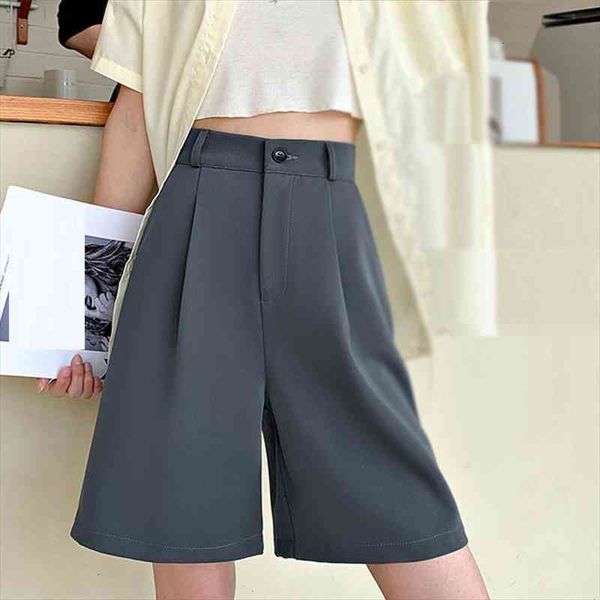 fashion high waist blazer casual women short half- length sashes belted loose button draped pockets summer, White;black
fashion high waist blazer casual women short half- length sashes belted loose button draped pockets summer, White;black