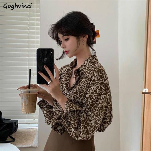 leopard casual turn down women shirt collar loose korean style button up fashion oversize autumn simple ins, White
leopard casual turn down women shirt collar loose korean style button up fashion oversize autumn simple ins, White