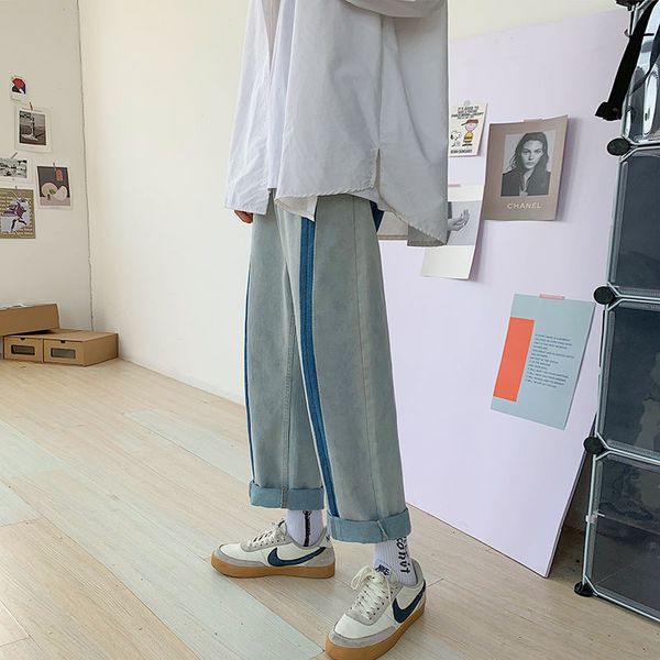 2021 new men's loose casual baggy homme straight cargo pocket wash jeans fashionable biker trend denim -2xl pants abuy, Blue
2021 new men's loose casual baggy homme straight cargo pocket wash jeans fashionable biker trend denim -2xl pants abuy, Blue