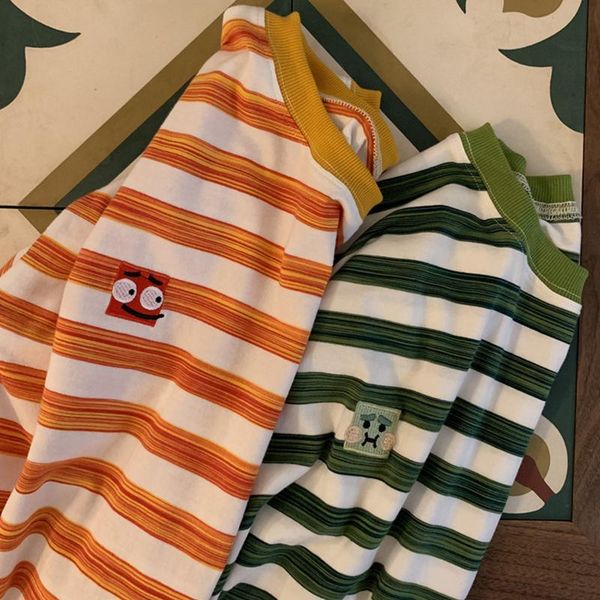 women's t-shirt yougeman tee shirt woman 2021 summer clothing korean style ulzzang harajuku striped short sleeve t-shirts women loose t, White
women's t-shirt yougeman tee shirt woman 2021 summer clothing korean style ulzzang harajuku striped short sleeve t-shirts women loose t, White
