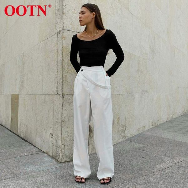 women's pants & capris ootn white asymmetrical high waist floor-length trouser women lace up button loose wide leg pocket streetwear so, Black;white
women's pants & capris ootn white asymmetrical high waist floor-length trouser women lace up button loose wide leg pocket streetwear so, Black;white