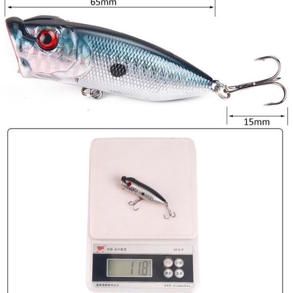 1pcs 6.5 cm 11.8g water fishing lures 3d eyes hard popper lure crankbait bass wobblers with 6# hooks fishin jllzfb
1pcs 6.5 cm 11.8g water fishing lures 3d eyes hard popper lure crankbait bass wobblers with 6# hooks fishin jllzfb