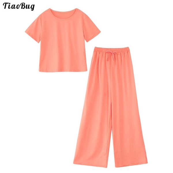 yoga outfit tiaobug 2pcs women summer casual suit round neck short sleeves cropped t-shirt and loose pants set for gym fitness sport
yoga outfit tiaobug 2pcs women summer casual suit round neck short sleeves cropped t-shirt and loose pants set for gym fitness sport
