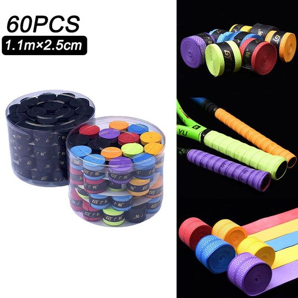 60pcs anti-slip fishing rods grip sweatband solid color badminton tennis racket handles tapes, Yellow;black
60pcs anti-slip fishing rods grip sweatband solid color badminton tennis racket handles tapes, Yellow;black