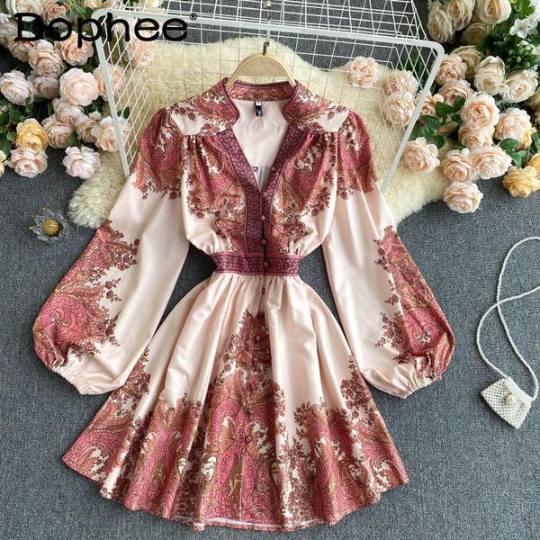casual dresses boho vintage printed lantern sleeve chiffon dress for women loose slim waist elegant v-neck seaside vacation beach vestido, Black;gray
casual dresses boho vintage printed lantern sleeve chiffon dress for women loose slim waist elegant v-neck seaside vacation beach vestido, Black;gray
