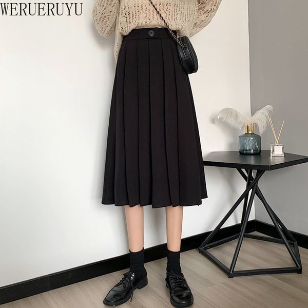 werueruyu pleated womenskirt atumn elegant high waist long skirt black casual ladies chiffon skirt 210608
werueruyu pleated womenskirt atumn elegant high waist long skirt black casual ladies chiffon skirt 210608