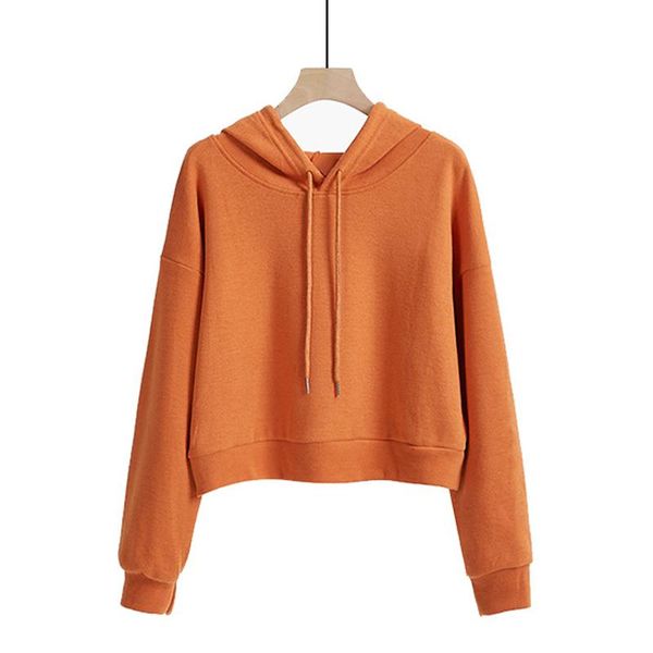 women's hoodies & sweatshirts 6 colors autumn thin women long sleeve knitted crop hooded solid color pullover sudadera mujer s m  xl, Black 
women's hoodies & sweatshirts 6 colors autumn thin women long sleeve knitted crop hooded solid color pullover sudadera mujer s m  xl, Black