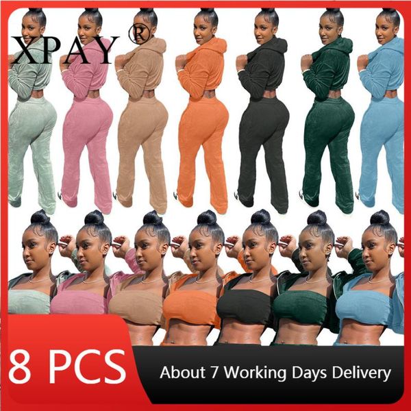 women's two piece pants wholesale bulk items lots pant suits women fall winter 3 set outfits zipper hooded coat + boob tube x8038, White
women's two piece pants wholesale bulk items lots pant suits women fall winter 3 set outfits zipper hooded coat + boob tube x8038, White