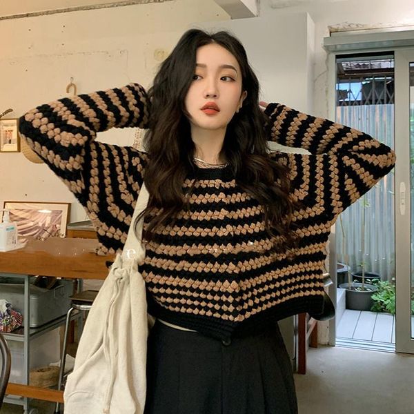 women's sweaters cmaz ren early spring and autumn striped sweater cardigan coat outer wear 2021 short lazy, White;black
women's sweaters cmaz ren early spring and autumn striped sweater cardigan coat outer wear 2021 short lazy, White;black