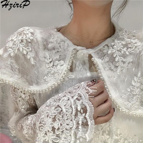 women's blouses & shirts hzirip women korean 2021 summer fashion casual solid shirt lace hollow out blusas mujer, White
women's blouses & shirts hzirip women korean 2021 summer fashion casual solid shirt lace hollow out blusas mujer, White