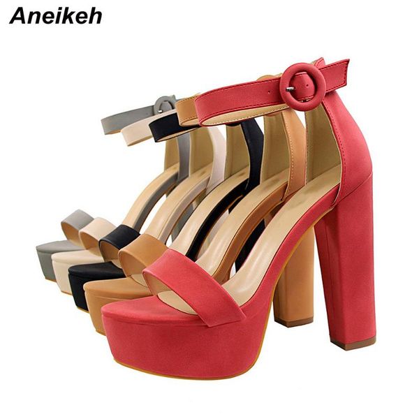 sandals aneikeh platform peep toe ankle-wrap buckle strap ultra high sandalias women shoes summer flock party fashion big size34-43, Black
sandals aneikeh platform peep toe ankle-wrap buckle strap ultra high sandalias women shoes summer flock party fashion big size34-43, Black