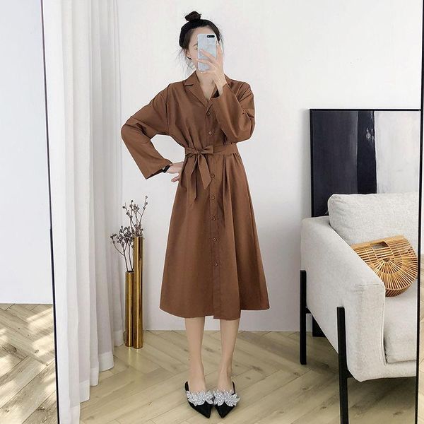 casual dresses 2021 autumn fashion women japan style v neck long sleeve bow dress ladies sashes button midi vestido a16, Black;gray
casual dresses 2021 autumn fashion women japan style v neck long sleeve bow dress ladies sashes button midi vestido a16, Black;gray