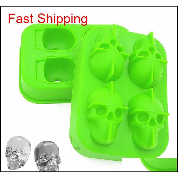 4 grids 3d skull head ice cube mold halloween skull shaped whisky wine ice cube tray maker chocolate qylzvh bdefashion, Silver
4 grids 3d skull head ice cube mold halloween skull shaped whisky wine ice cube tray maker chocolate qylzvh bdefashion, Silver