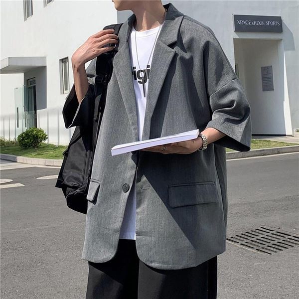 men's suits & blazers summer short-sleeved blazer fashion business society mens suit jacket korean loose casual dress men m-2xl, White;black
men's suits & blazers summer short-sleeved blazer fashion business society mens suit jacket korean loose casual dress men m-2xl, White;black