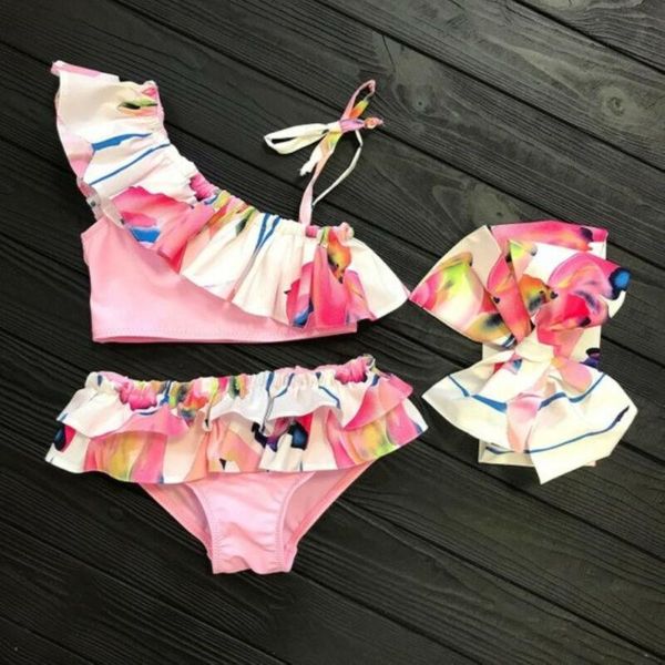 3pcs cute toddler kid baby girl flower ruffle bikini set one shoulder bikini +bottom+headband swimwear swimsuit bathing suit, Black
3pcs cute toddler kid baby girl flower ruffle bikini set one shoulder bikini +bottom+headband swimwear swimsuit bathing suit, Black