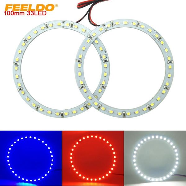 car headlights feeldo 2pcs 100mm angel eyes 1210/3528 33smd led headlight halo ring eye lighting white red blue #fd-2672
car headlights feeldo 2pcs 100mm angel eyes 1210/3528 33smd led headlight halo ring eye lighting white red blue #fd-2672
