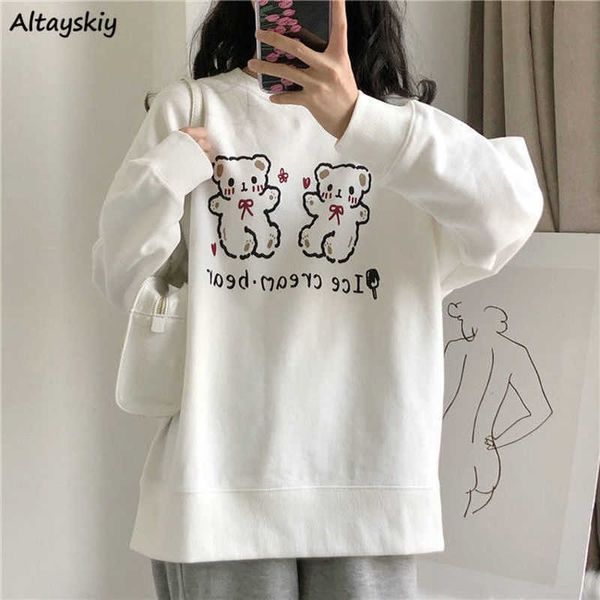 hoodies women lovely cartoon simple soft loose o-neck schoolgirls kawaii clothes daily casual all-match popular femme sweatshirt y0820, Black
hoodies women lovely cartoon simple soft loose o-neck schoolgirls kawaii clothes daily casual all-match popular femme sweatshirt y0820, Black