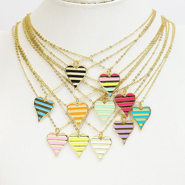 pendant necklaces 10 pcs enamel heart rainbow necklace mix color jewelry fashion chain 52090, Silver
pendant necklaces 10 pcs enamel heart rainbow necklace mix color jewelry fashion chain 52090, Silver