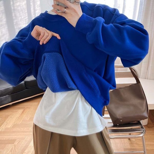 2021 spring new long sleeve thick o-neck pure color oversize warm furry hoodies women kw9w, Black
2021 spring new long sleeve thick o-neck pure color oversize warm furry hoodies women kw9w, Black
