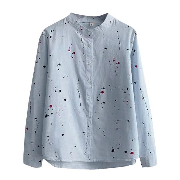 women's blouses & shirts fashion women blouse long sleeve print button korean shirt stand collar casual loose plus size roupas feminin, White
women's blouses & shirts fashion women blouse long sleeve print button korean shirt stand collar casual loose plus size roupas feminin, White