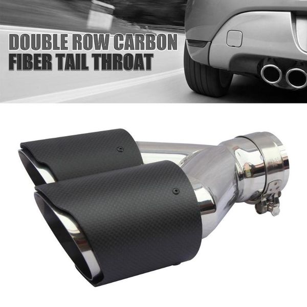 manifold & parts universal double row carbon fiber tail throat stainless steel gloss/matte dual sandy automobile exhaust pipe muffler outlet
manifold & parts universal double row carbon fiber tail throat stainless steel gloss/matte dual sandy automobile exhaust pipe muffler outlet