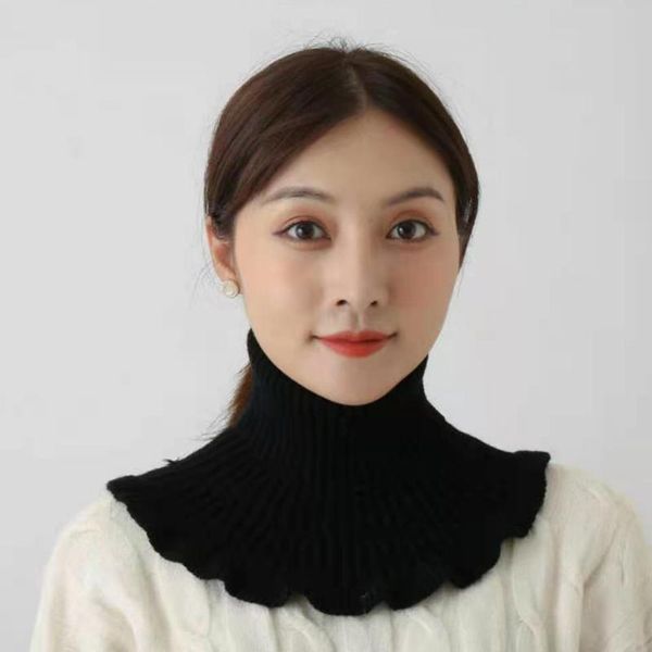 women solid ruffle elastic wool knit pullover false colloar warm scarve winter female cycling windproof neck guard scarf, Blue;gray
women solid ruffle elastic wool knit pullover false colloar warm scarve winter female cycling windproof neck guard scarf, Blue;gray