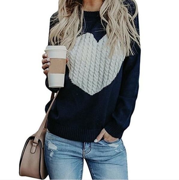 fashion autumn womens o-neck pullover sweaters streetwear red heart knitted winter sweater for women plus size v191130, White;black
fashion autumn womens o-neck pullover sweaters streetwear red heart knitted winter sweater for women plus size v191130, White;black