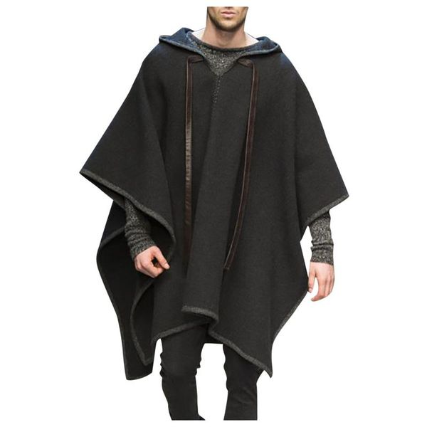 men's hoodies & sweatshirts cloak shawl set head solid color windbreaker cape woolen coat, Black
men's hoodies & sweatshirts cloak shawl set head solid color windbreaker cape woolen coat, Black