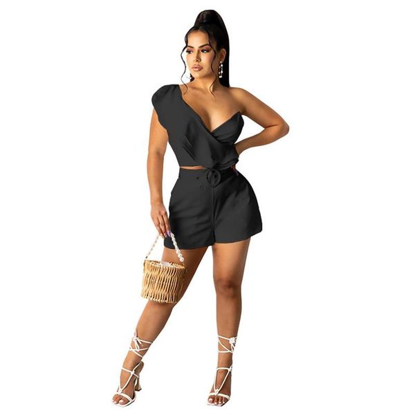 women's tracksuits summer two piece set tracksuit women solid ruffles irregular one shoulder strapless and shorts suits fashion 2 p, Gray
women's tracksuits summer two piece set tracksuit women solid ruffles irregular one shoulder strapless and shorts suits fashion 2 p, Gray