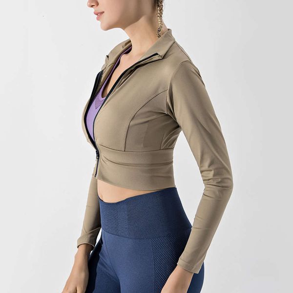 elastic standing collar zipper long women's sleeve sports tight net red fitness running fast drying yoga suit coat, Gray
elastic standing collar zipper long women's sleeve sports tight net red fitness running fast drying yoga suit coat, Gray