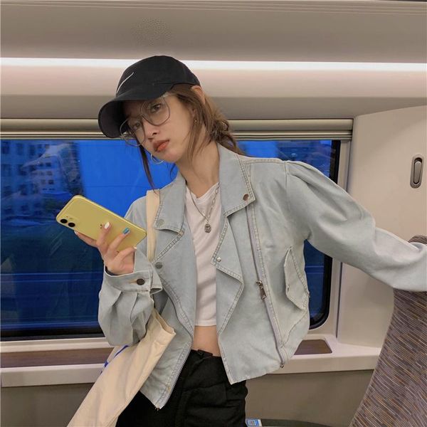 women's jackets zipper denim jacket women 2021 simple casual street long sleeve turn-down fashionable korean style chic vintage short c, Black;brown
women's jackets zipper denim jacket women 2021 simple casual street long sleeve turn-down fashionable korean style chic vintage short c, Black;brown