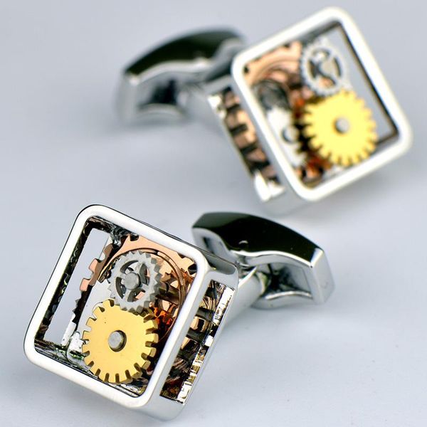 cuff link and tie clip sets square steampunk gear cufflinks lepton watch mechanism links for men business wedding relojes gemelos, Silver;golden
cuff link and tie clip sets square steampunk gear cufflinks lepton watch mechanism links for men business wedding relojes gemelos, Silver;golden