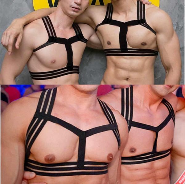 bras sets men body chest harness hollow out male elastic shoulder strap stage costume gay black clubwear bondage, Red;black
bras sets men body chest harness hollow out male elastic shoulder strap stage costume gay black clubwear bondage, Red;black