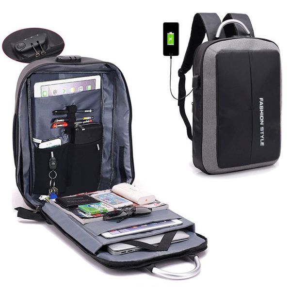 backpack anti-thief usb charging men 15 inch laplock school bag business bagpack big waterproof travel male mochila
backpack anti-thief usb charging men 15 inch laplock school bag business bagpack big waterproof travel male mochila