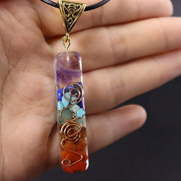 pendant necklaces charm seven chakras healing necklace for women men colorful natural stone geometric rope chain fashion jewelry, Silver
pendant necklaces charm seven chakras healing necklace for women men colorful natural stone geometric rope chain fashion jewelry, Silver