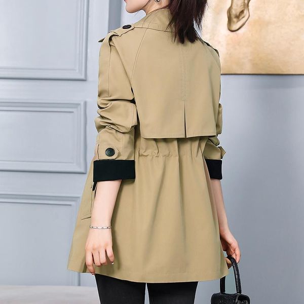 women's jackets khaki windbreaker mid-length 2021 spring and autumn style waist was thinner solid color loose jacket, Black;brown
women's jackets khaki windbreaker mid-length 2021 spring and autumn style waist was thinner solid color loose jacket, Black;brown