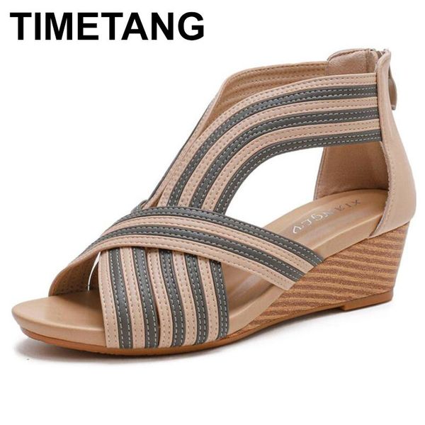 timetang women fashion summer platform wedge sandals ankle zip-back roman shoes sandalias femininas sandalen bohemia sandales, Black
timetang women fashion summer platform wedge sandals ankle zip-back roman shoes sandalias femininas sandalen bohemia sandales, Black