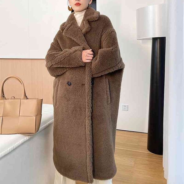 2021 winter new teddy bear coat alpaca fur grass women's medium long silhouette loose, Black
2021 winter new teddy bear coat alpaca fur grass women's medium long silhouette loose, Black