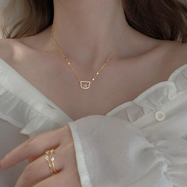 chains korea fashion personality creative design inlaid rhinestone bear head cute girl necklace simple wild, Silver
chains korea fashion personality creative design inlaid rhinestone bear head cute girl necklace simple wild, Silver
