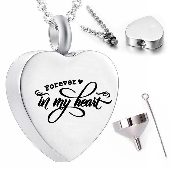 cremation jewelry for ashes pendant necklace forever in my heart ashes urn keepsake, Silver
cremation jewelry for ashes pendant necklace forever in my heart ashes urn keepsake, Silver