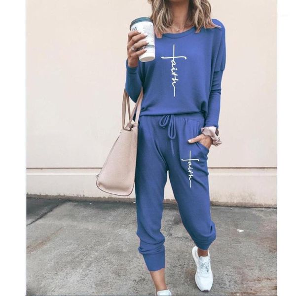 women's two piece pants 2021 womens tracksuit casual long sleeve hoodies and outfits faith printed jogging suits, White
women's two piece pants 2021 womens tracksuit casual long sleeve hoodies and outfits faith printed jogging suits, White