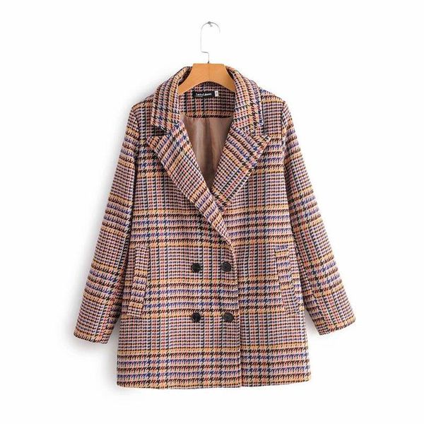 women's jackets sy95-334 euro-american fashionable woolen plaid coat, Black;brown
women's jackets sy95-334 euro-american fashionable woolen plaid coat, Black;brown