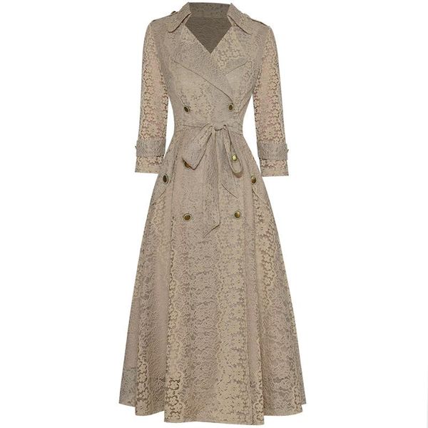women's trench coats coat milan runway spring autumn designer elegant gorgeous lace hollow fashion party midi windbreaker, Tan;black
women's trench coats coat milan runway spring autumn designer elegant gorgeous lace hollow fashion party midi windbreaker, Tan;black