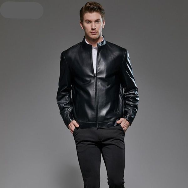 men's leather & faux mens jacket sheepskin collar business men natural high-quality coat h36, Black
men's leather & faux mens jacket sheepskin collar business men natural high-quality coat h36, Black