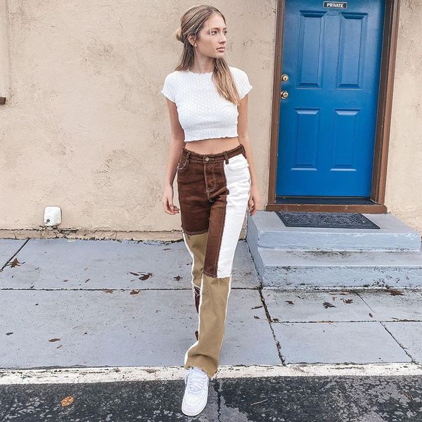 brown casual denim trousers ladies y2k fashion pocket high waist jeans for women skinny streetwear summer pants 2021, Black;white
brown casual denim trousers ladies y2k fashion pocket high waist jeans for women skinny streetwear summer pants 2021, Black;white