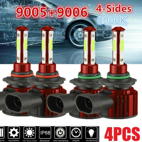 ice blue led headlight bulbs conversion kit 9005 + 9006 high low beam 4-sides car headlights
ice blue led headlight bulbs conversion kit 9005 + 9006 high low beam 4-sides car headlights