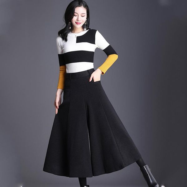 women's pants & capris 2021 autumn winter women woolen wide leg high waist plus size warm leisure loose nine cc471, Black;white
women's pants & capris 2021 autumn winter women woolen wide leg high waist plus size warm leisure loose nine cc471, Black;white