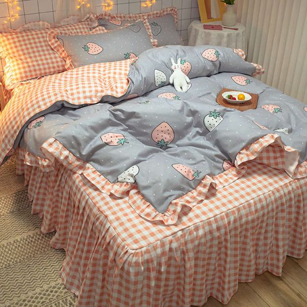 korean version bed skirt lace four piece set of pure cotton ground wool bed sheet bedding student quilt set of pure cotton gift
korean version bed skirt lace four piece set of pure cotton ground wool bed sheet bedding student quilt set of pure cotton gift