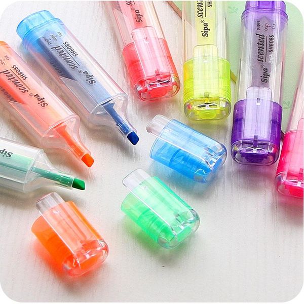 highlighters 10pcs/lot south korea's creative stationery colorful candy color markers smell fluorescent marker pen, Black;red
highlighters 10pcs/lot south korea's creative stationery colorful candy color markers smell fluorescent marker pen, Black;red