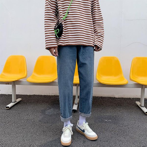 fashion straight jeans men korean loose casual retro blue jeans men harajuku streetwear japanese wild ankle-length pants
fashion straight jeans men korean loose casual retro blue jeans men harajuku streetwear japanese wild ankle-length pants